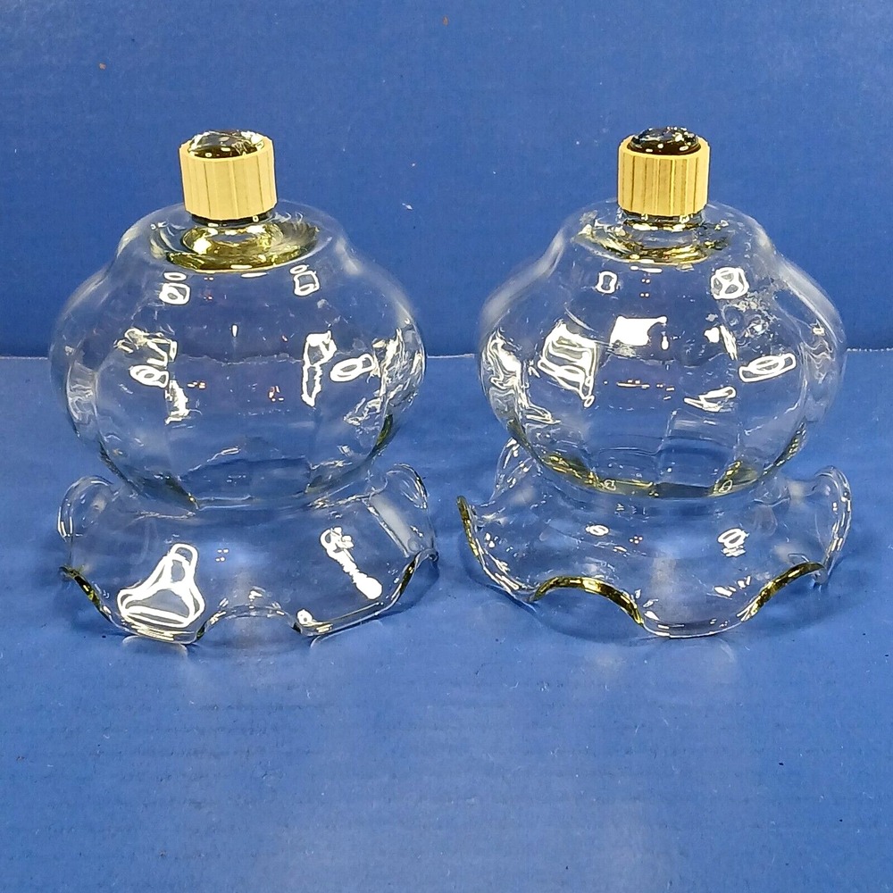 2 Votive Candle Cups Clear Celeste Peg Base New Rubber Grippers Adapters